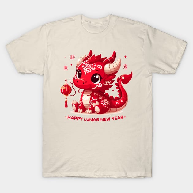 Happy Dragon Year 2024 T-Shirt by Minisim